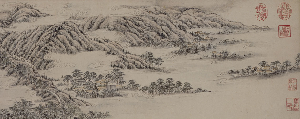 图片[1]-Zhang Ruocheng Jingyi Garden 28 Scenery Scroll-China Archive